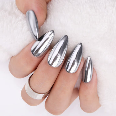 Mirror Nail Art Pigment Powder Nail Glitters Metallic Color Nail Art UV Gel Polishing Rose Gold Silver Decoration